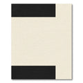 Minimalist Black Cream Geometric Blocks Rug