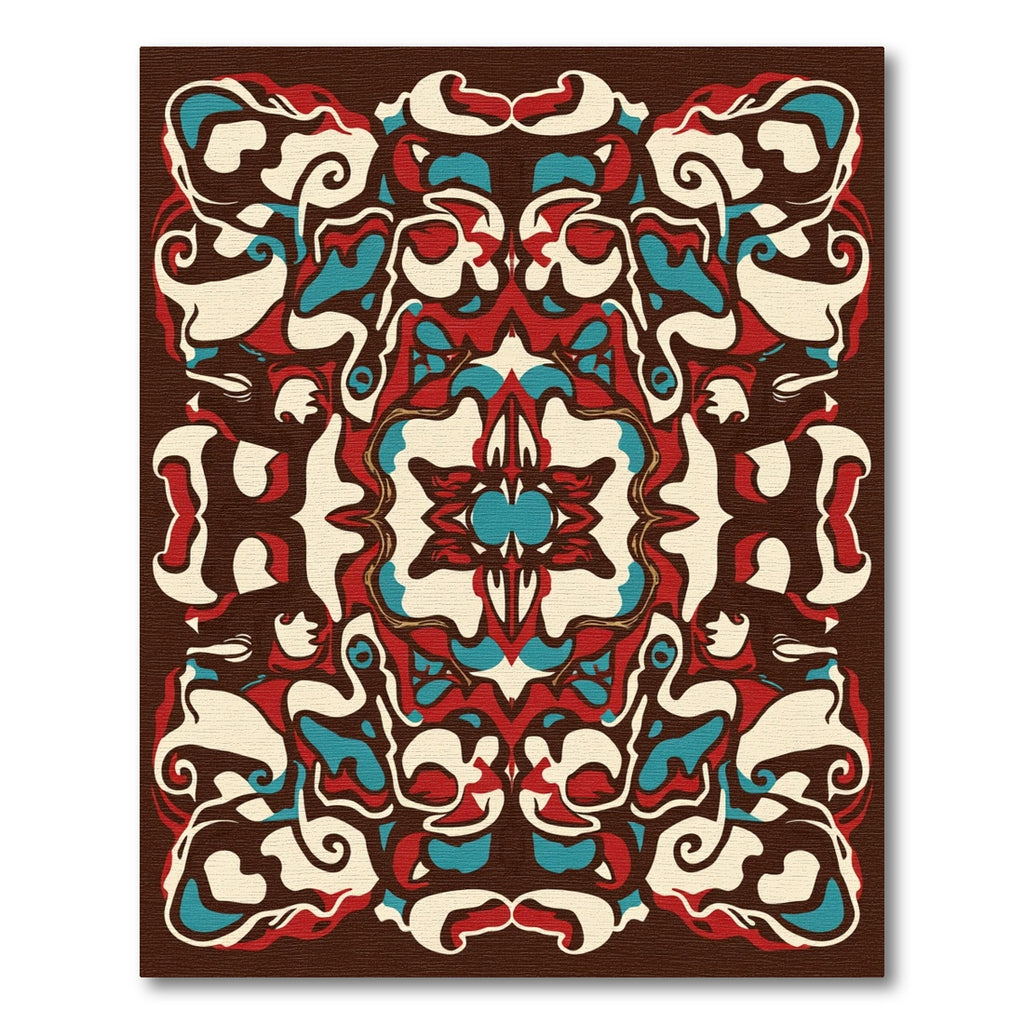 Retro Abstract Psychedelic Swirl Rug