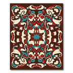 Retro Abstract Psychedelic Swirl Rug