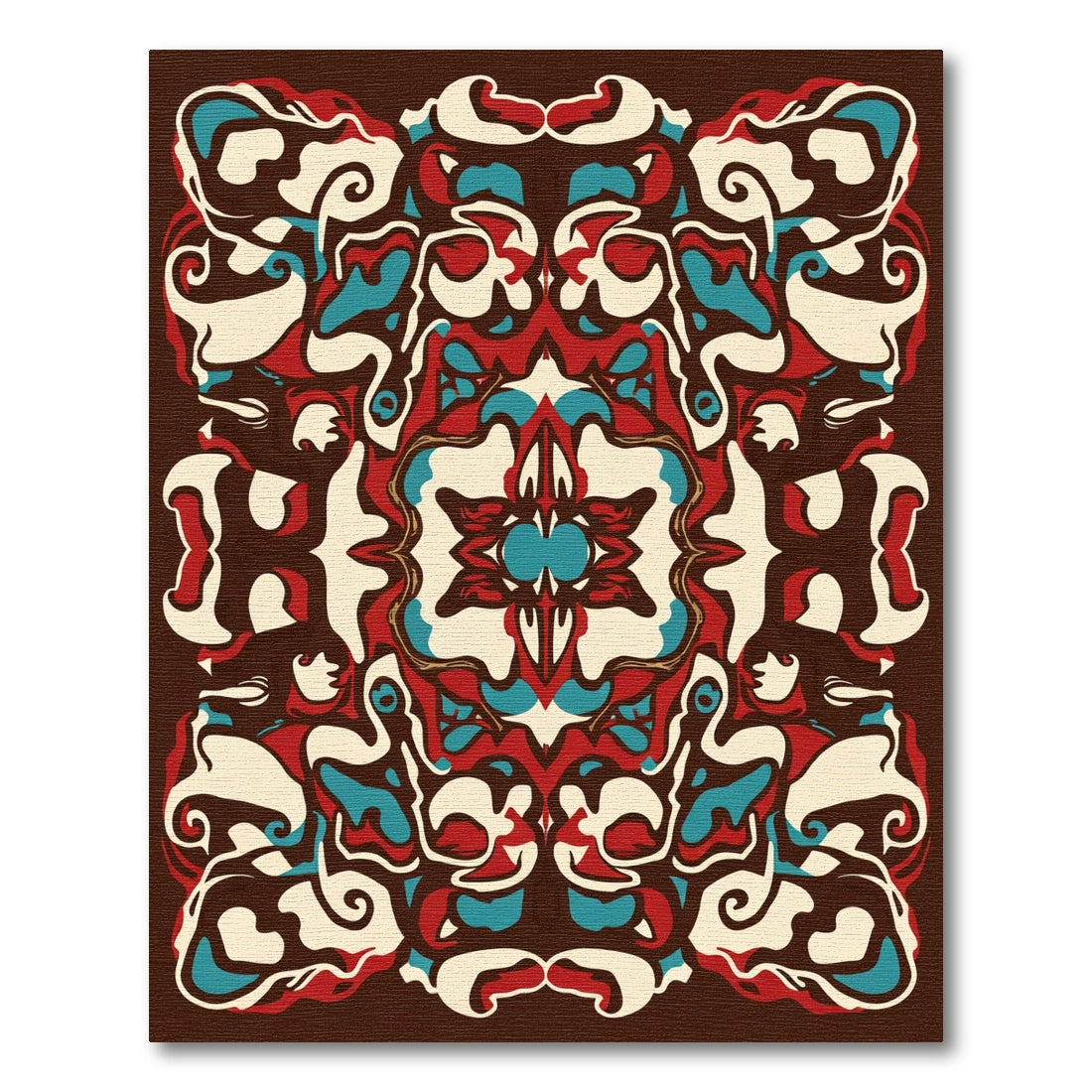 Retro Abstract Psychedelic Swirl Rug