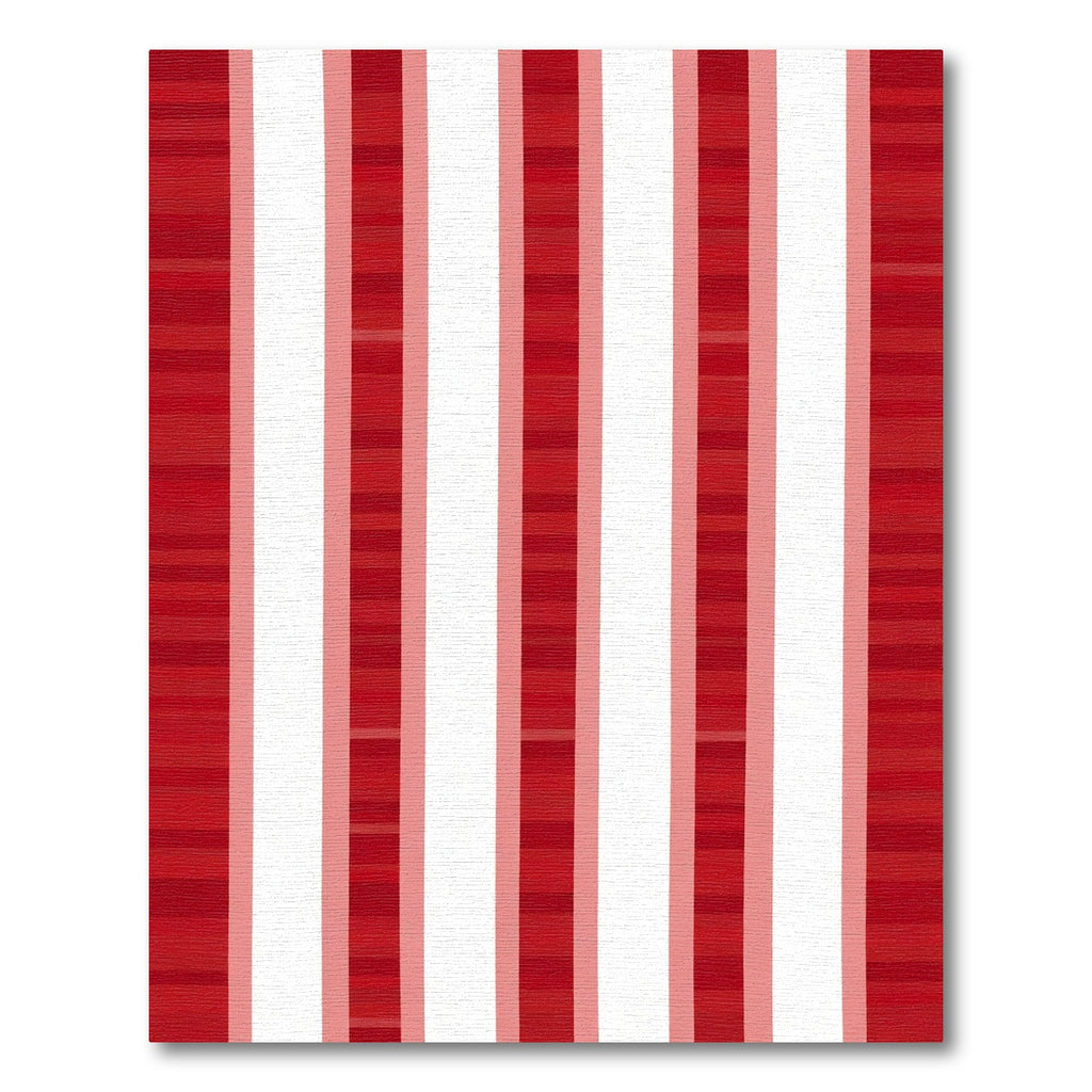 Bold Red Geometric Stripe Rug