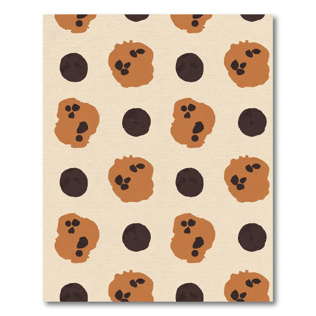 Brown Chocolate Chip Cookie Rounds Rug