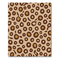 Brown Circles On Tan Background Rug