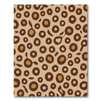 Brown Circles On Tan Background Rug
