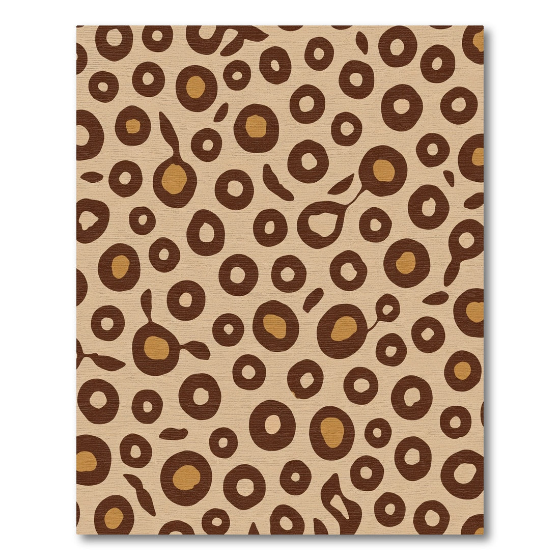 Brown Circles On Tan Background Rug