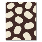 Brown Cream Abstract Blob Composition Rug