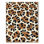 Brown Cream Black Abstract Animal Print Rug