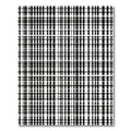 Monochromatic Black White Plaid Lines Rug