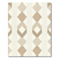 Neutral Geometric Diamond Stripe Rug