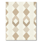 Neutral Geometric Diamond Stripe Rug