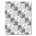 Monochromatic Checkerboard Orchid Blossom Rug