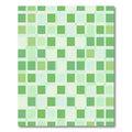 Fresh Green Square Checkered Rug