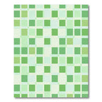 Fresh Green Square Checkered Rug