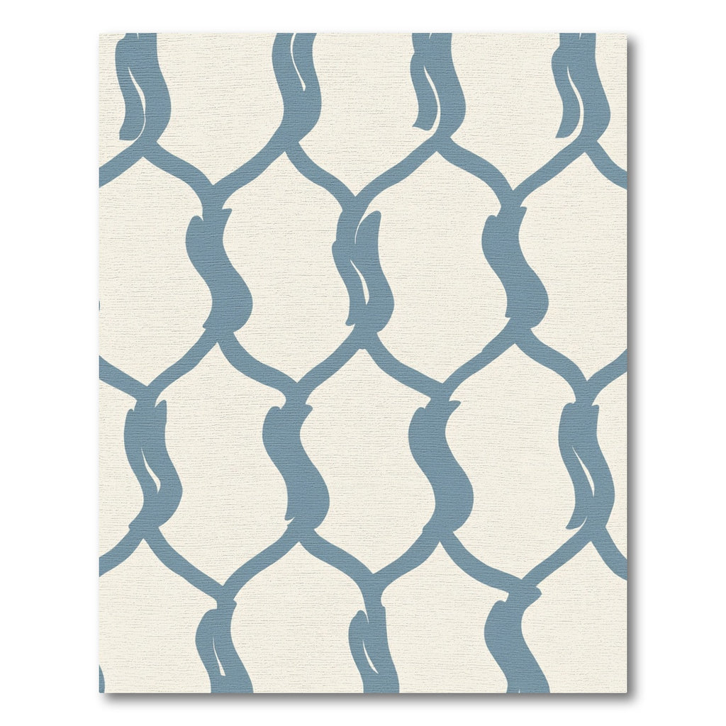 Pale Blue Flowing Lattice Rug