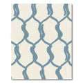 Pale Blue Flowing Lattice Rug