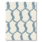 Pale Blue Flowing Lattice Rug