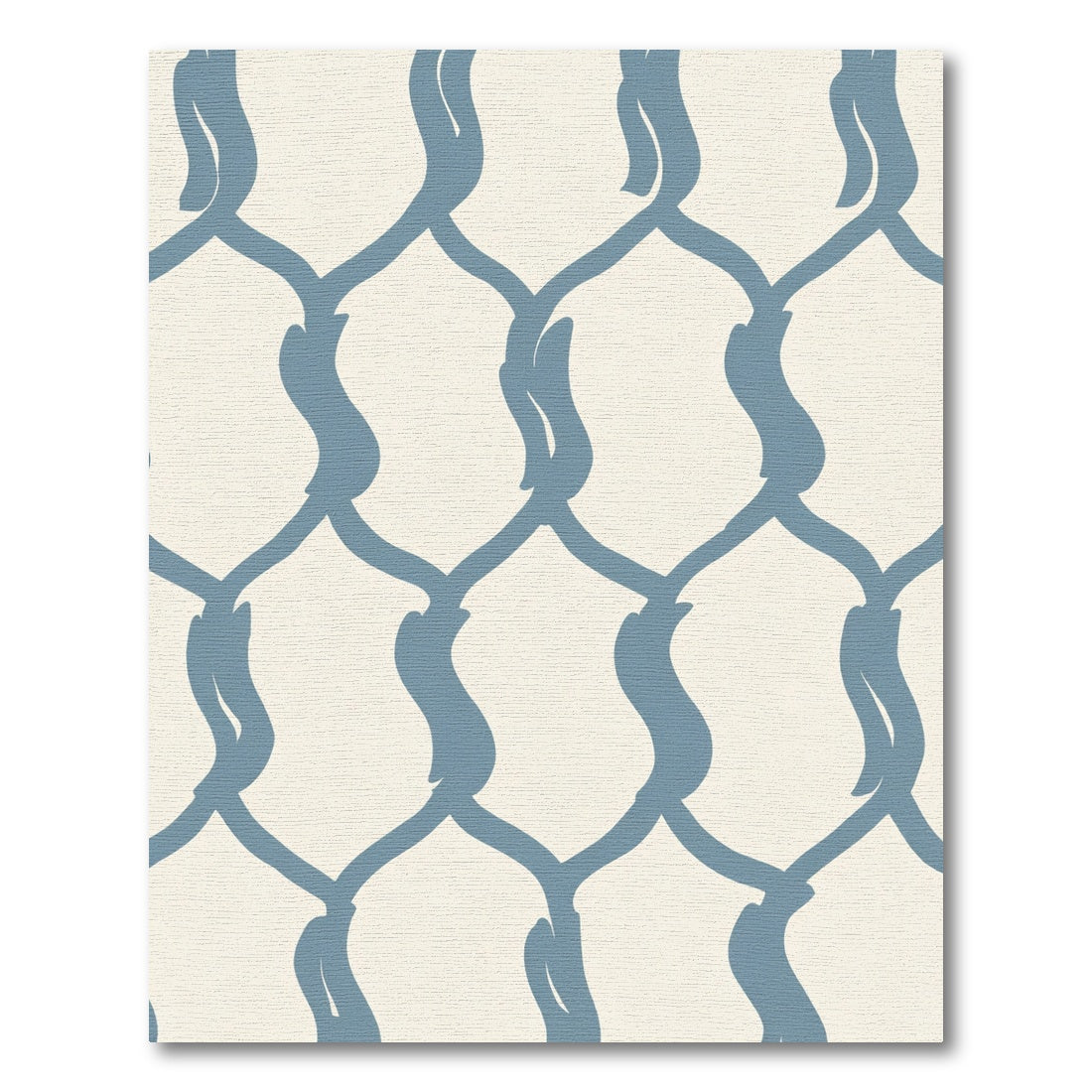 Pale Blue Flowing Lattice Rug
