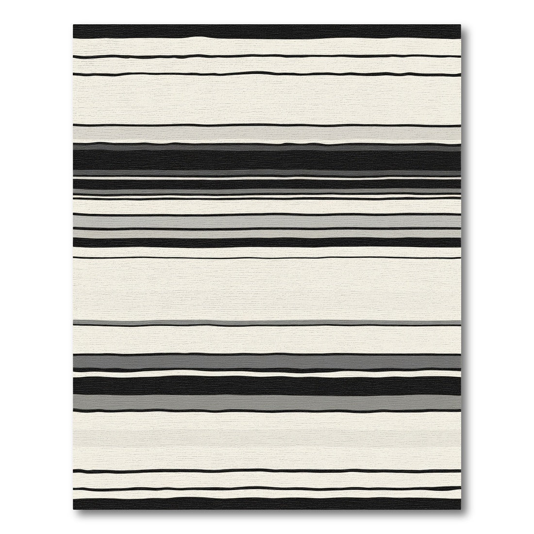 Monochromatic Gray Stripe Horizon Rug