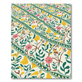 Cream Pink Green Yellow Floral Medallion Rug
