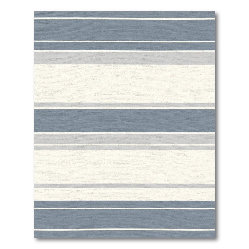 Serene Blue Gray Striped Harmony Rug