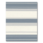 Serene Blue Gray Striped Harmony Rug