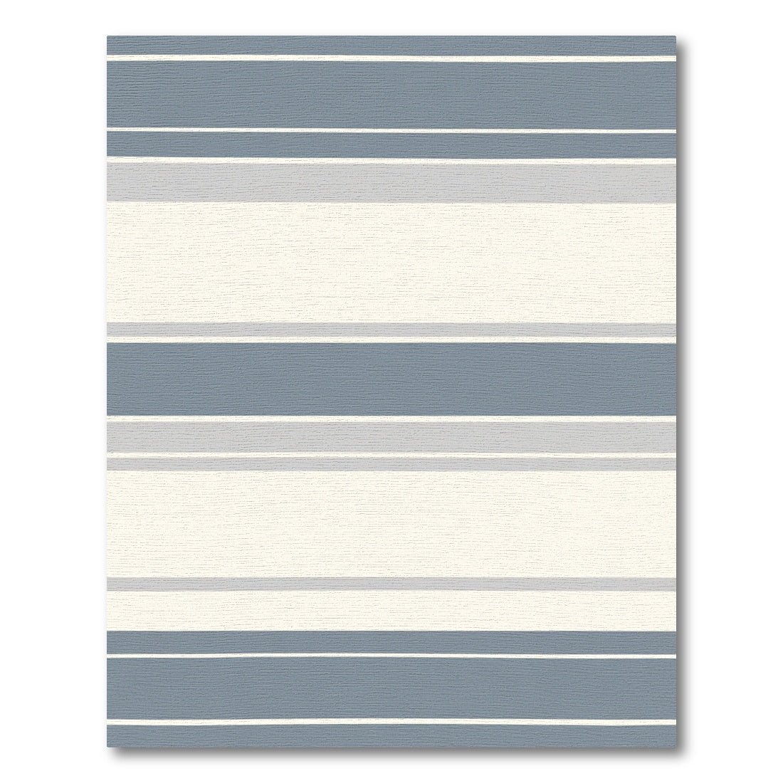 Serene Blue Gray Striped Harmony Rug