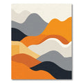 Abstract Terracotta Mountain Landscape Rug