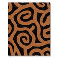 Terracotta Swirl Abstract Lineated Rug