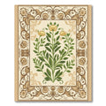 Cream and Gold Floral Botanical Branch Rug