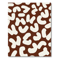 Brown White Organic Blob Rug