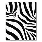 Animalistic Black White Strips Rug