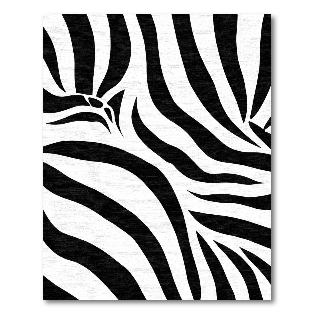 Animalistic Black White Strips Rug