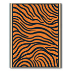 Bold Orange Black Animal Print Rug