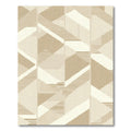 Geometric Illusion Tan Linear Rug
