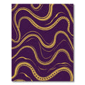 Golden Serpent Waves Plum Rug