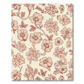 Rose And Cream Floral Vine Rug