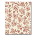 Rose And Cream Floral Vine Rug