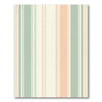 Soft Pastel Mint Coral Stripe Rug