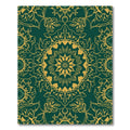 Emerald Gold Mandala Floral Rug