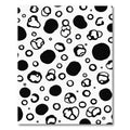 Black White Abstract Organic Shapes Rug
