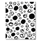 Black White Abstract Organic Shapes Rug