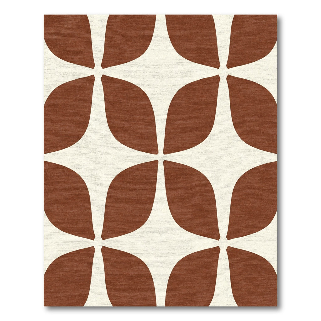 Brown Petal Mid Century Modern Rug