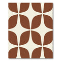 Brown Petal Mid Century Modern Rug