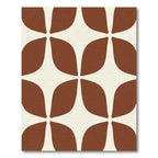 Brown Petal Mid Century Modern Rug