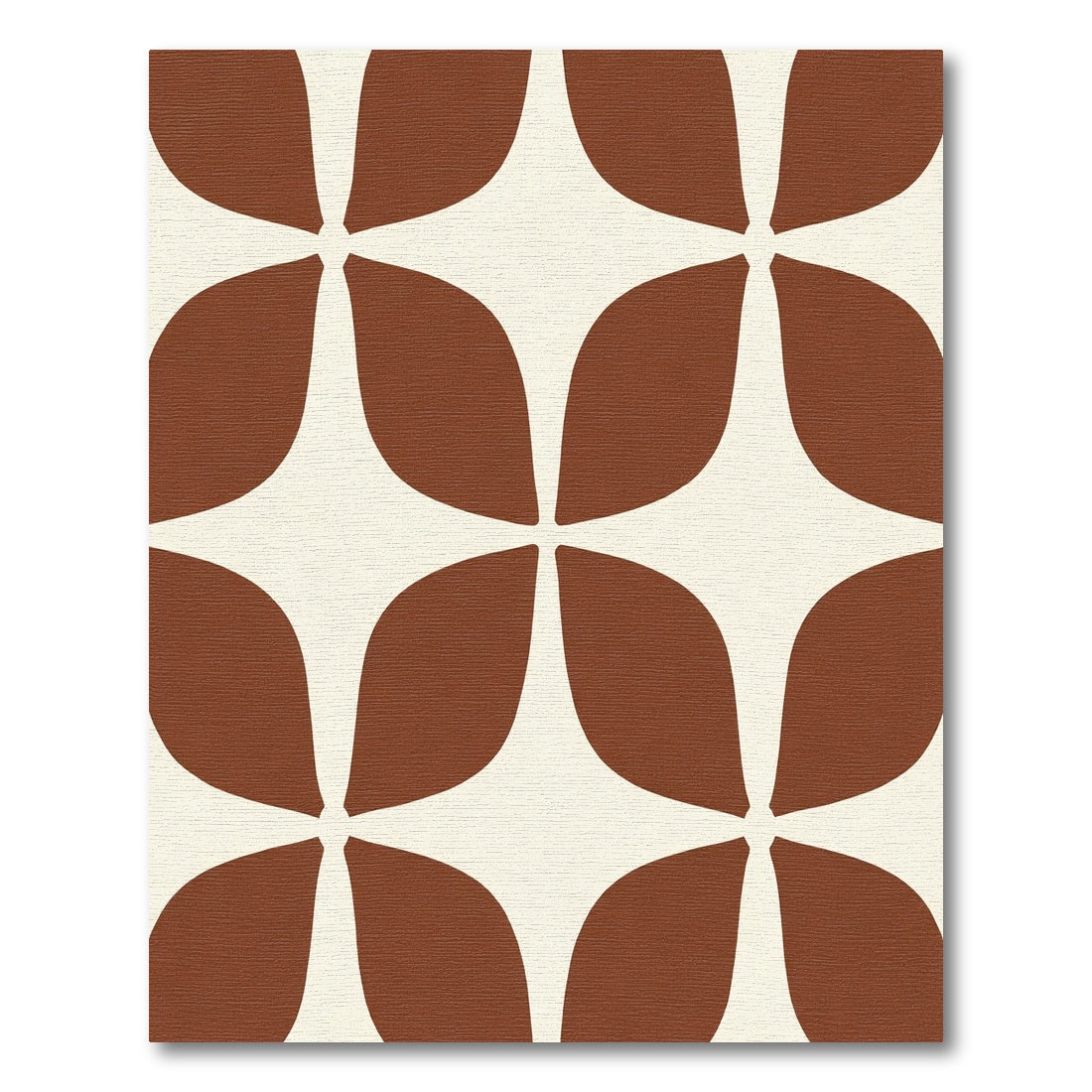 Brown Petal Mid Century Modern Rug