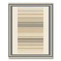 Neutral Tones Horizontal Stripe Border Rug