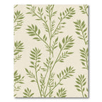 Olive Green Branch Botanic Print Rug