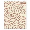 Terra Cotta Abstract Curving Lines Rug