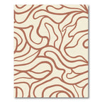 Terra Cotta Abstract Curving Lines Rug