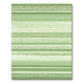 Muted Green Striped Geometric Blend Rug